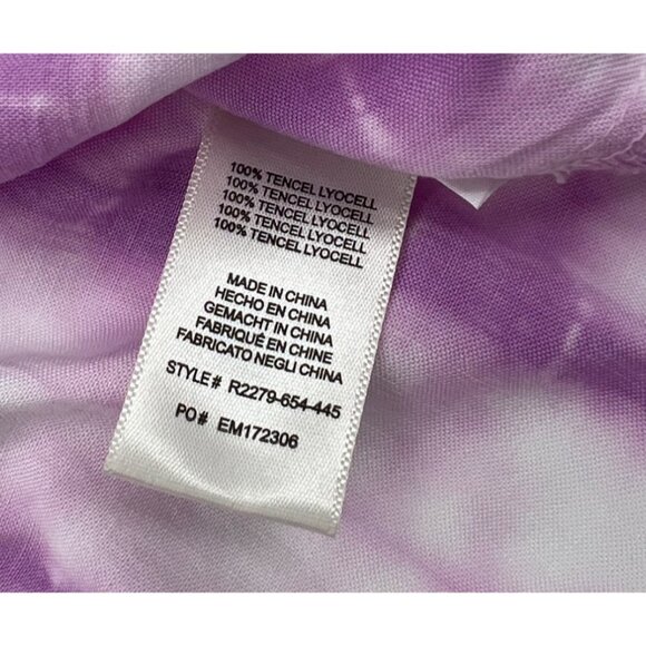 Cloth & Stone Anthropologie XS Tie-Dye Button-Up Shirt Tencel Lyocell Purple - Picture 4 of 5